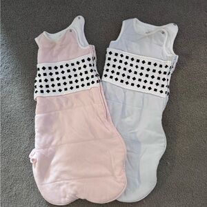Baby Sleep Sacks in Pink and Gray